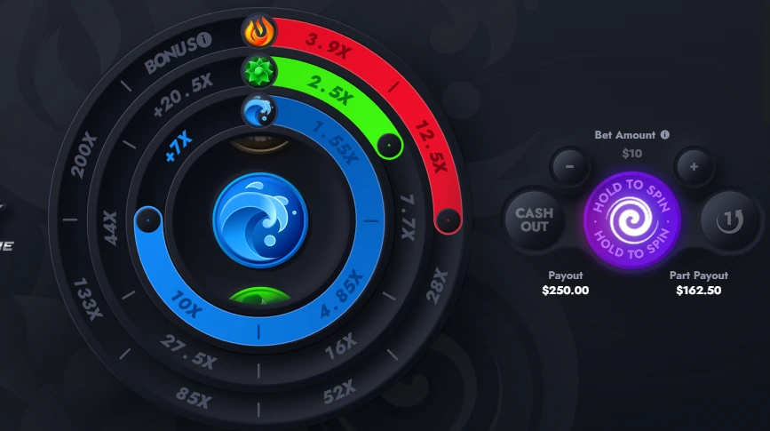 Vortex game multipliers.
